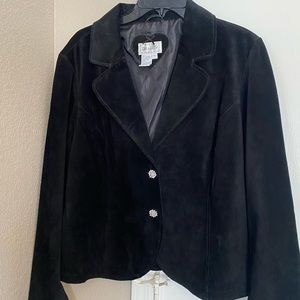 “Live a Little” EUC 100%  Leather Cropped Jacket Coat